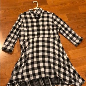 Buffalo Plaid High-Low Dress